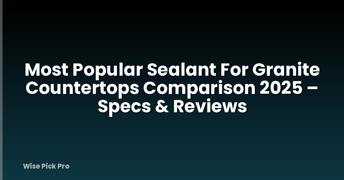 Most Popular Sealant For Granite Countertops Comparison 2025 – Specs & Reviews