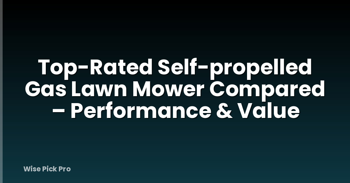 Top-Rated Self-propelled Gas Lawn Mower Compared – Performance & Value