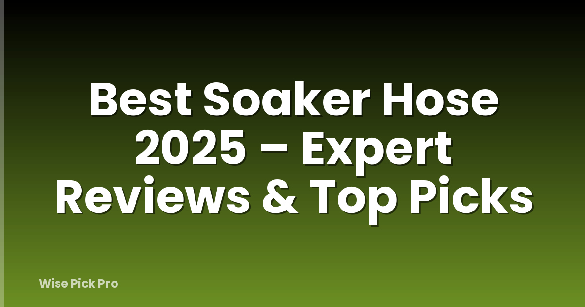 Best Soaker Hose 2025 – Expert Reviews & Top Picks