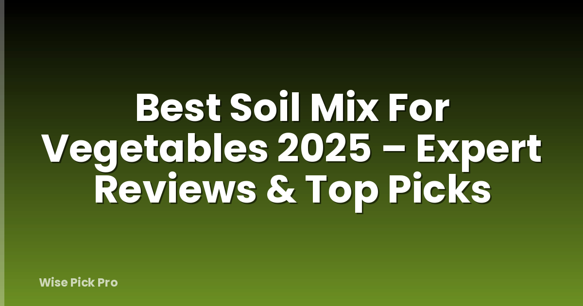 Best Soil Mix For Vegetables 2025 – Expert Reviews & Top Picks
