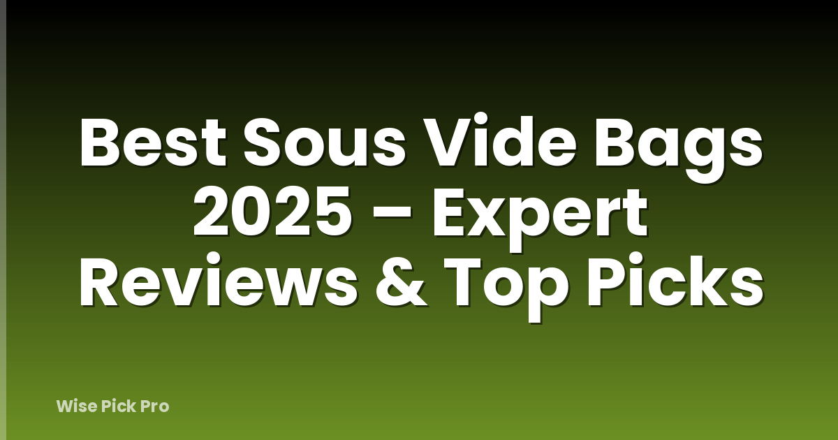 Best Sous Vide Bags 2025 – Expert Reviews & Top Picks