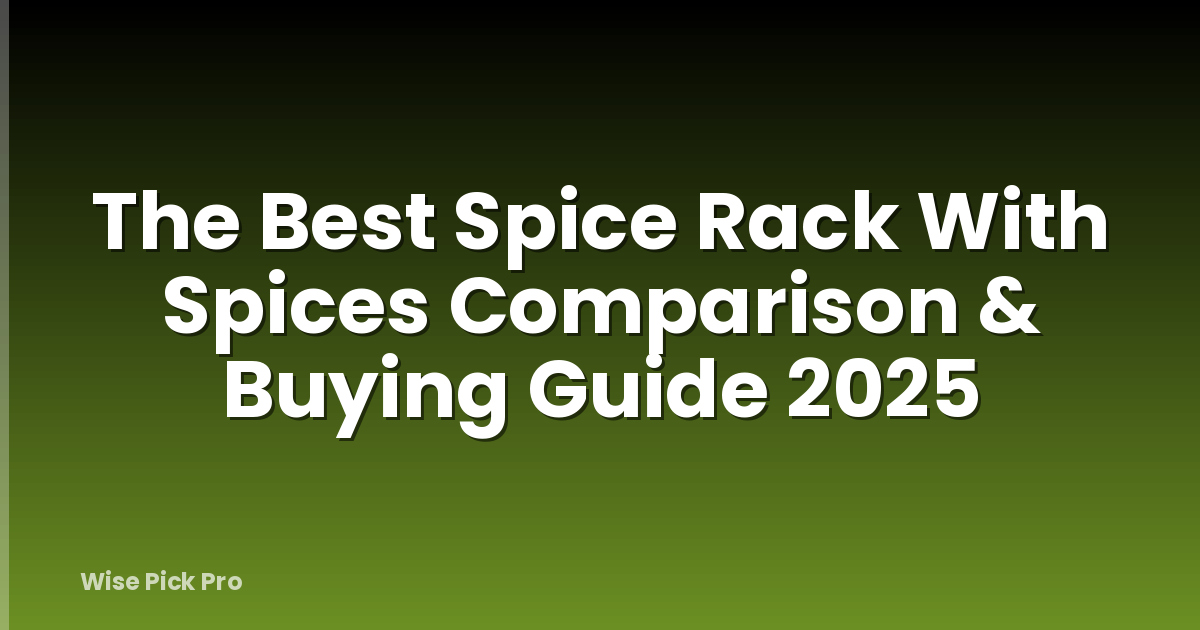 The Best Spice Rack With Spices Comparison & Buying Guide 2025