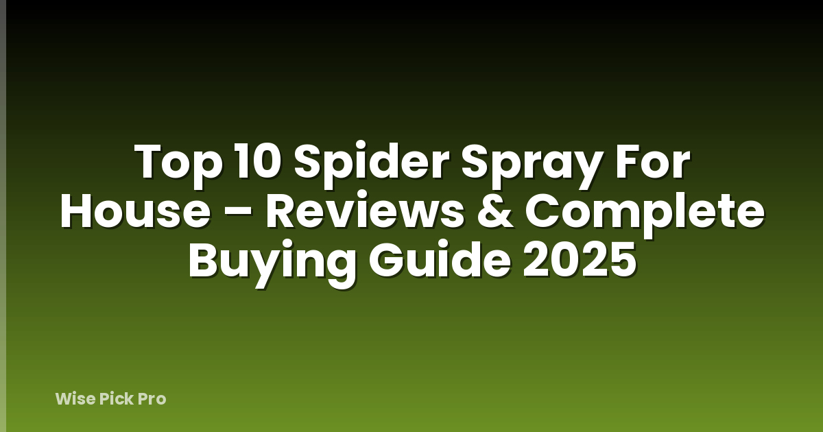 Top 10 Spider Spray For House – Reviews & Complete Buying Guide 2025