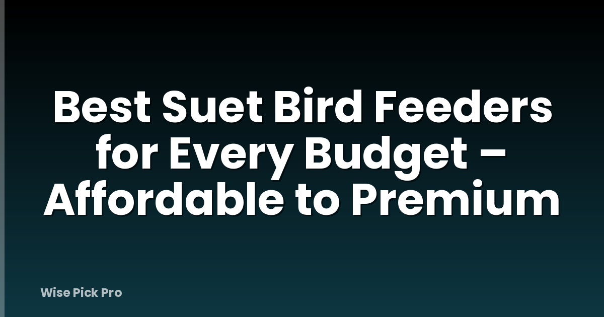 Best Suet Bird Feeders for Every Budget – Affordable to Premium