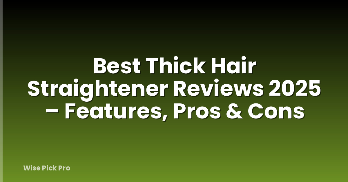Best Thick Hair Straightener Reviews 2025 – Features, Pros & Cons