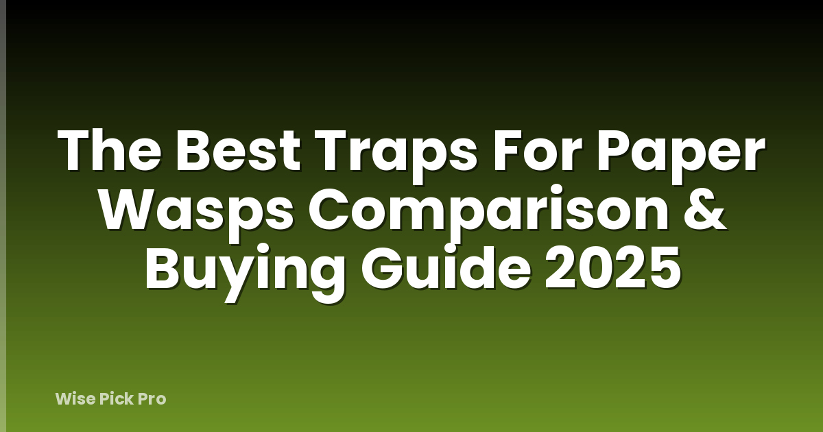The Best Traps For Paper Wasps Comparison & Buying Guide 2025