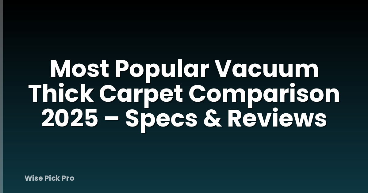 Most Popular Vacuum Thick Carpet Comparison 2025 – Specs & Reviews