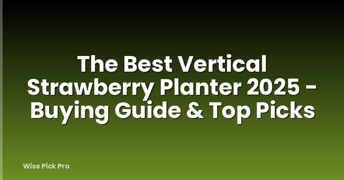 The Best Vertical Strawberry Planter 2025 - Buying Guide & Top Picks