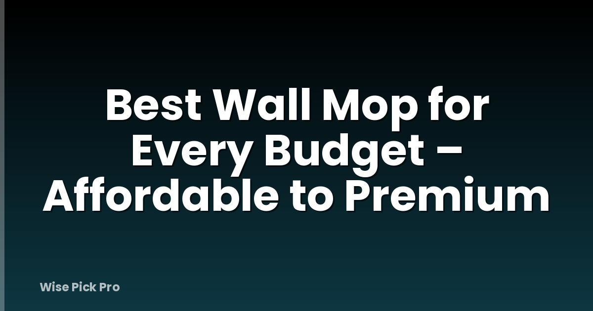 Best Wall Mop for Every Budget – Affordable to Premium