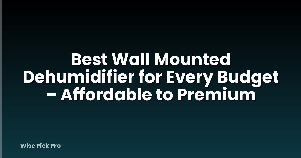 Best Wall Mounted Dehumidifier for Every Budget – Affordable to Premium