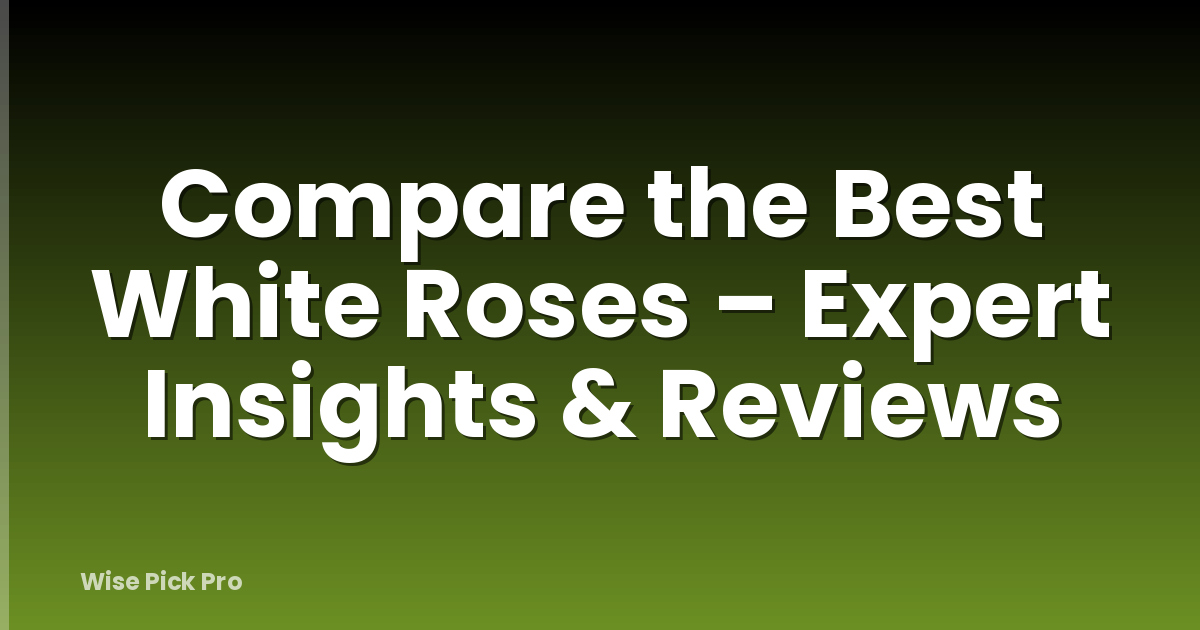 Compare the Best White Roses – Expert Insights & Reviews