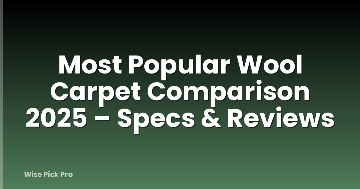 Most Popular Wool Carpet Comparison 2025 – Specs & Reviews